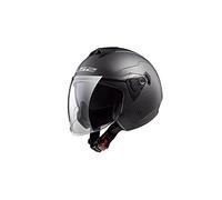CASCO JET CON DOPPIA VISIERA LS2 MOD TWISTER OF573 COL TITANIO TG L 59-60 CM