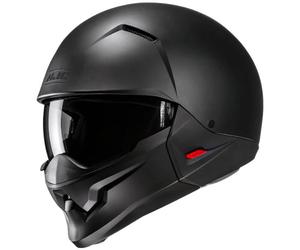 Casco jet con maschera HJC i20N Solid Semi Flat nero XL