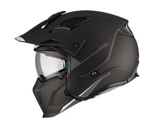 Casco jet con maschera MT Streetfighter SV S Solid A1 nero opaco con visiera iridium M