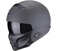 Casco jet con maschera Scorpion EXO-COMBAT II Solid graphite dark grey XS