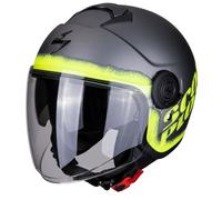 Casco jet con visierino parasole interno Scorpion Exo city blur grigio giallo XL