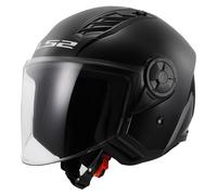 Casco jet demiJet con visiera lunga LS2 OF616 Airflow II nero lucido E2206