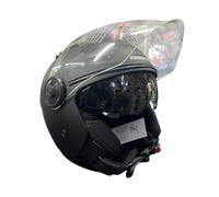 CASCO JET DIEFFE DF62 DOPPIA VISIERA CON VISIERINO A SCOMPARSA FUME' NERO OPACO