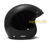 Casco jet DMD Vintage nero lucido SOLID BLACK scrambler cafe racer