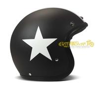 Casco jet DMD Vintage nero opaco STAR BLACK custom cafe racer