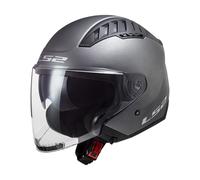 CASCO JET DOPPIA VISIERA LS2 COPTER OF600 MATT TITANIUM SOLID