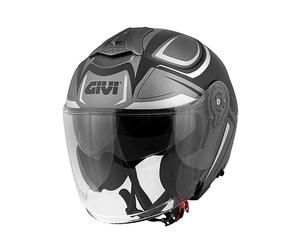 Casco Jet Givi 12.3 Stratos SHADE Titanio Nero Bianco Taglia:XL