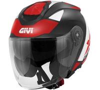 Casco Jet Givi X.25 TARGET Nero / Bianco / Rosso Taglia:XXL