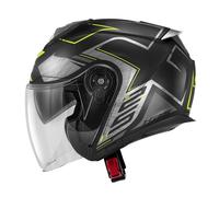 Casco Jet Givi X.25 TRACE Nero opaco / Titanio / Giallo Taglia:M