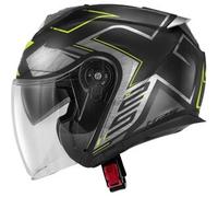 Casco Jet Givi X.25 TRACE Nero opaco / Titanio / Giallo Taglia:XS