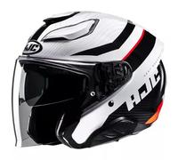 casco jet hjc f31 naby (mc1) - bianco / nero / rosso XL