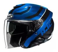 casco jet hjc f31 naby (mc2) - blu / nero L