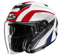 casco jet hjc i31 reno (mc21) - bianco / rosso / blu XS