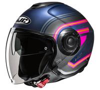 HJC Casco Jet i40N LINIA MC28SF Rosso Nero Taglia S