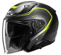 HJC RPHA 31 Kouv Casco Jet, nero-grigio-giallo, taglia S per maschi
