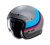 Casco Jet Hjc V31 BYRON Blu Rosso Grigio Nero S