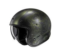 casco jet HJC V31 Flame verde opaco