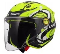 casco jet infantile ls2 of622 funny ii glup - giallo fluo S