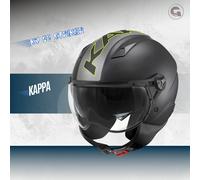 CASCO JET KAPPA KV57 STRIKER BLACK/TITANIO ECE 22.06 TG.S