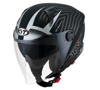 Casco Jet KYT D-CITY Lucent Matt Black/Silver Taglia:XS