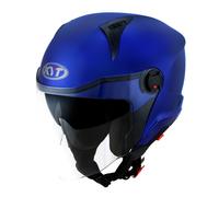 Casco Jet KYT D-City Blu/MetalloXL Blu,Metallo