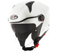 Casco Jet KYT D-City Plain Opaco Bianco Opaco CrystalM Bianco Opaco Crystal