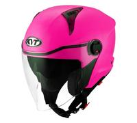 Casco Jet KYT D-City Plain Opaco Fucsia FluoL Fucsia Fluo