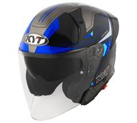 Casco Jet KYT TTR-JET Led Black/Blue Taglia:S