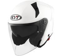 KYT TTR-JET Plain, casco jet XS male Bianco