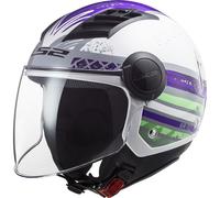 Casco Jet Ls2 Airflow Titanium Violet Taglia L