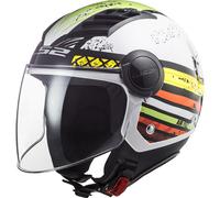 Casco Jet Ls2 Airflow White Green Taglia L