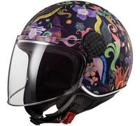 Casco Jet Ls2 OF558 Sphere Lux II Bloom Blu Rosa Opaco XXL