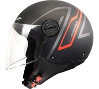 Casco Jet Ls2 OF558 Sphere Lux II Minim Nero Rosso Opaco XXL