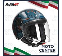 CASCO JET LS2 OF558 SPHERE LUX MAXCA COBALT ORANGE TAGLIA M (57 Cm.)