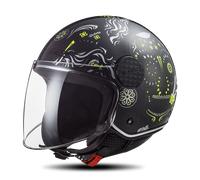Casco Jet LS2 OF558 SPHERE LUX MAXCA Nero/Giallo Alta VisibilitàXS Nero,Giallo Alta Visibilità