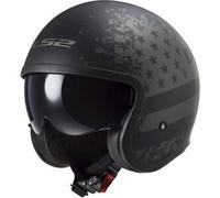 Casco Jet Ls2 OF599 Spitfire II Black Flag Nero Titanio Opaco XXL