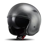 LS2 OF599 Spitfire II Jeans Casco Jet, argento, taglia M