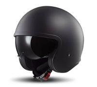 LS2 OF599 Spitfire II Solid, casco jet XS male Nero Opaco