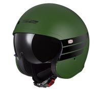 LS2 OF599 Spitfire II Retro, casco jet XS male Opaco Verde Scuro/Nero
