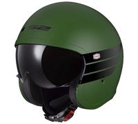 Casco Jet Ls2 OF599 Spitfire II Retro Verde Militare Opaco