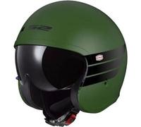 Casco Jet Ls2 OF599 Spitfire II Retro Verde Militare Opaco