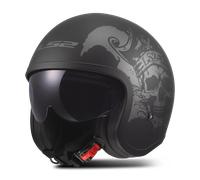 LS2 Helmets Casco Jet OF599 Spitfire II Willy Nero opaco ECE 22.06 XS