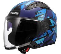 Casco Jet Ls2 OF600 Copter II Kanji Blu S