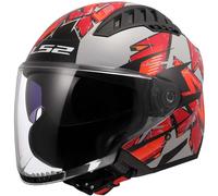Casco Jet Ls2 OF600 Copter II Kanji Grigio Chiaro L