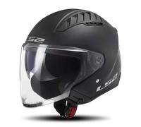 LS2 OF600 COPTER II 06 CASCO JET MATT BLACK NERO OPACO DOPPIA VISIERA M 57/58 cm
