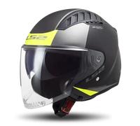 LS2, Casco Moto Jet COPTER II URBANE Matt Black H-V Yellow, S