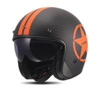 Casco Jet Carbonio Ls2 OF601 Bob II Star Arancione Opaco M