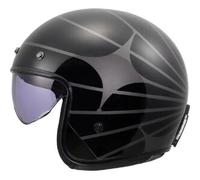 Casco Jet Ls2 OF601 Bob II Cosmic Nero Grigio Lucido XS