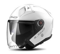 LS2 OF603 Infinity II Solid, casco jet S male Bianco