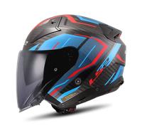 §Casco Jet LS2 OF603 Infinity II C Blu-Rosso§